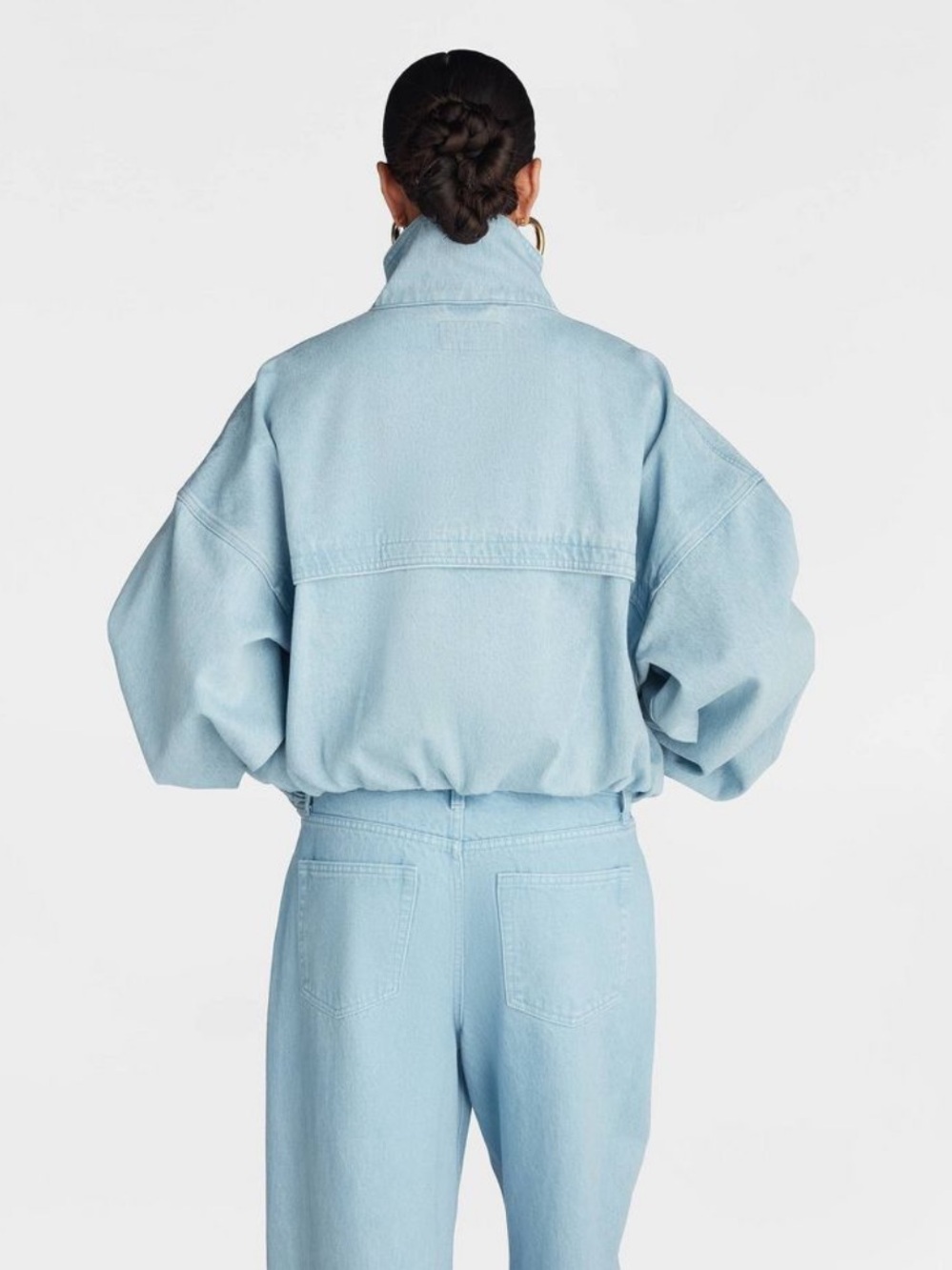 KBB by KAHLANA Women's 'The Denim Bomber Jacket' - Medium Wash - M or L - Picture 2 of 15